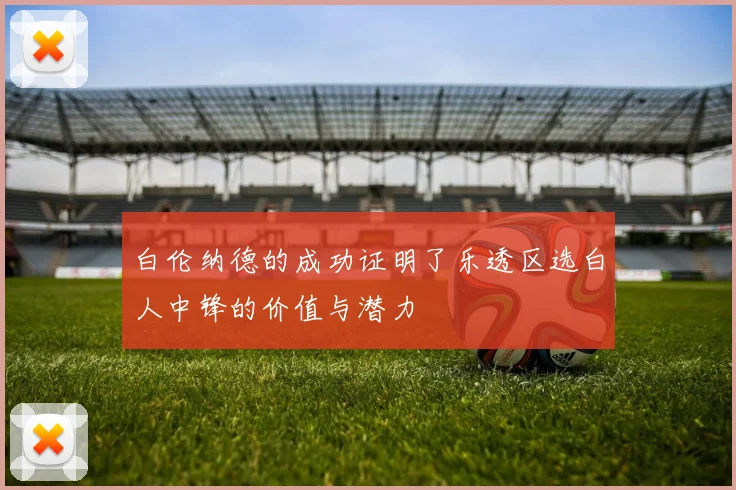 白伦纳德的成功证明了乐透区选白人中锋的价值与潜力