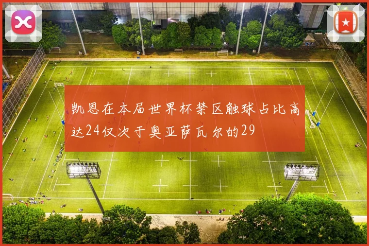 凯恩在本届世界杯禁区触球占比高达24仅次于奥亚萨瓦尔的29